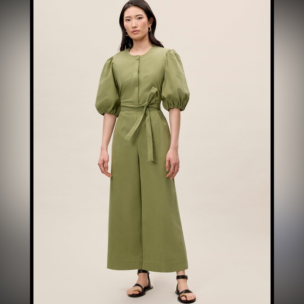 Rebecca Taylor Green Lightweight Trench Jumpsuit – Size 16